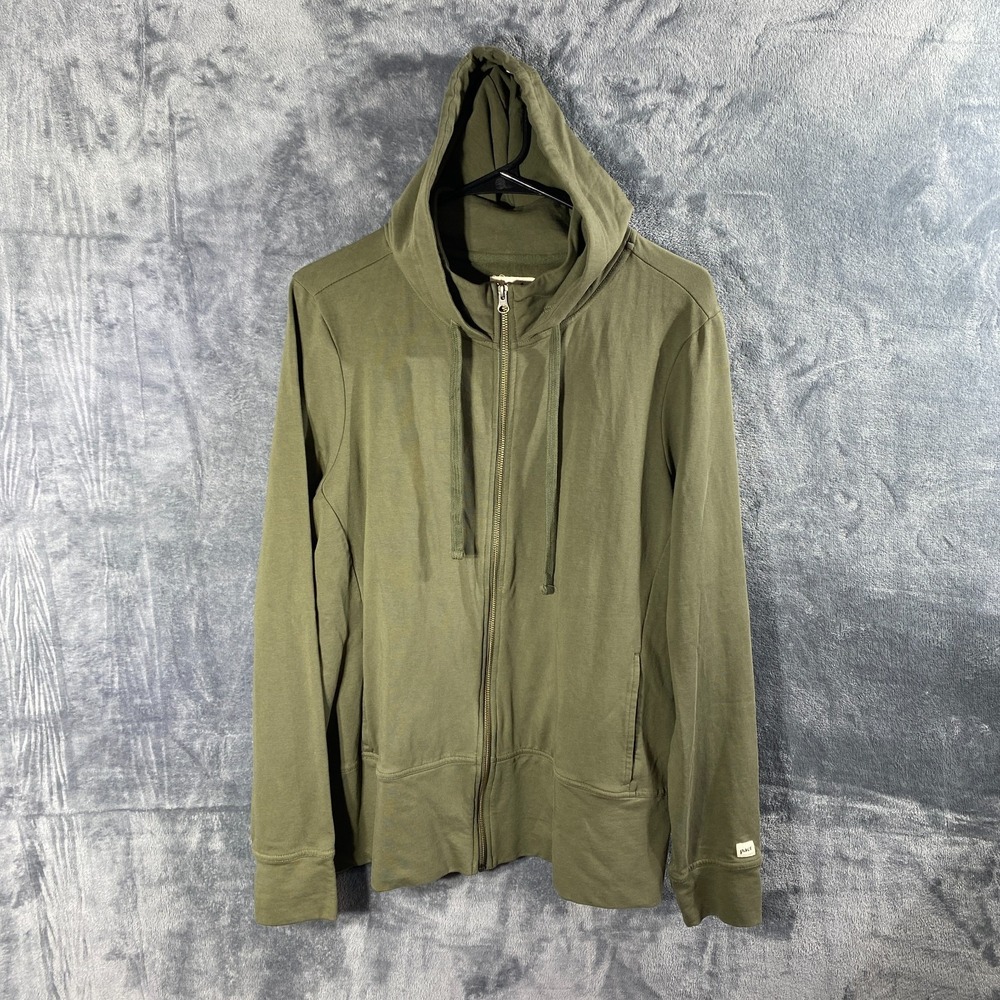Pact Hoodie Men XL Green Full Zip Organic Cotton Casual Cozy Lounge Sweatshirt